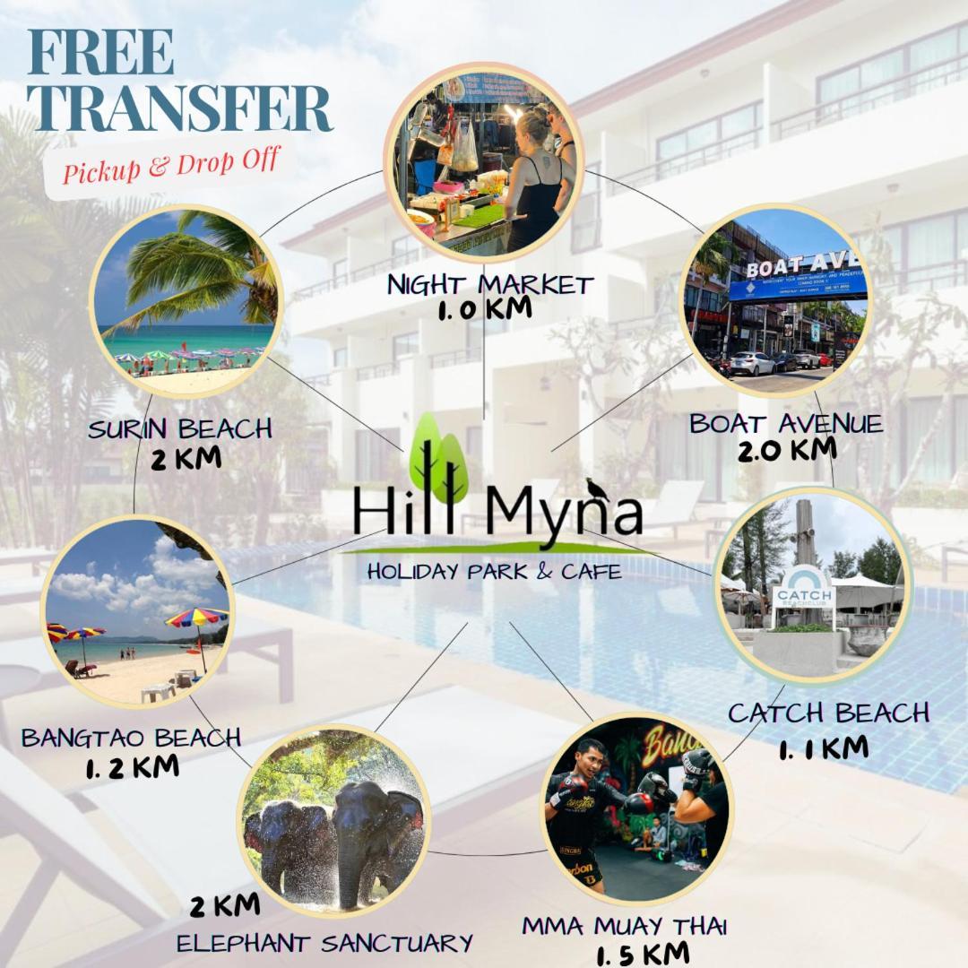 Hill Myna Holiday Park & Cafe Strand Bang Tao Exterior foto